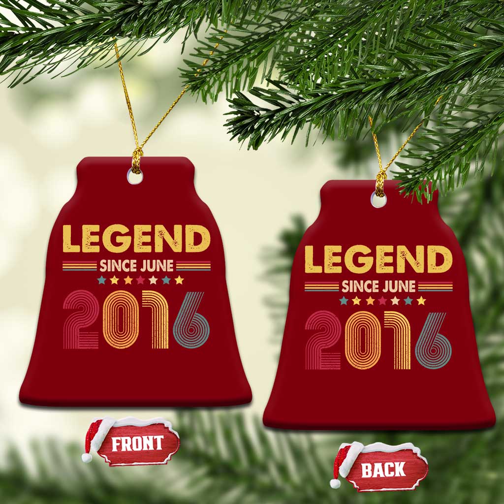 June 10th Birthday Ceramic Ornament Legends Since June 2016 Retro Bday