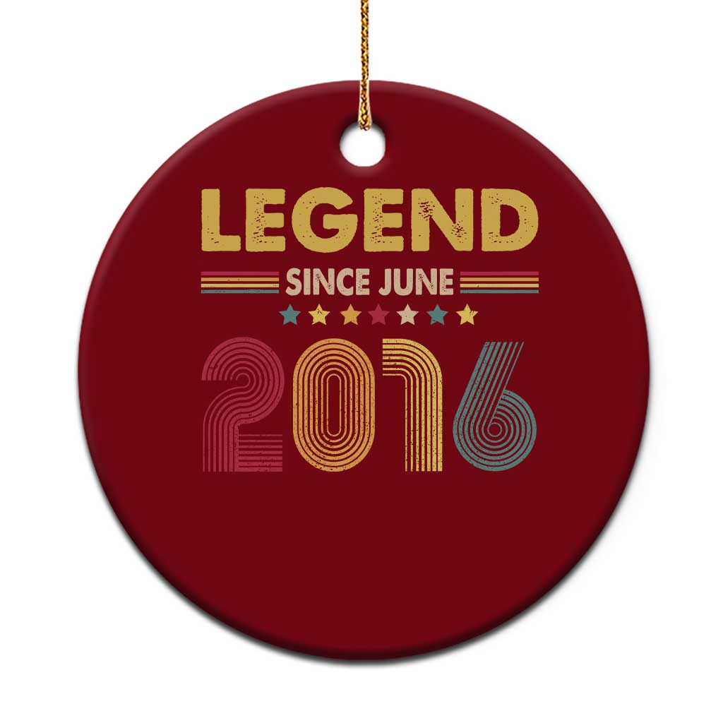 June 10th Birthday Ceramic Ornament Legends Since June 2016 Retro Bday