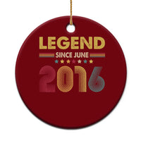 June 10th Birthday Ceramic Ornament Legends Since June 2016 Retro Bday