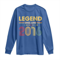 June 10th Birthday Long Sleeve Shirt Legends Since June 2016 Retro Bday