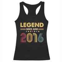 June 10th Birthday Racerback Tank Top Legends Since June 2016 Retro Bday