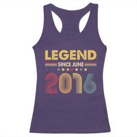 June 10th Birthday Racerback Tank Top Legends Since June 2016 Retro Bday