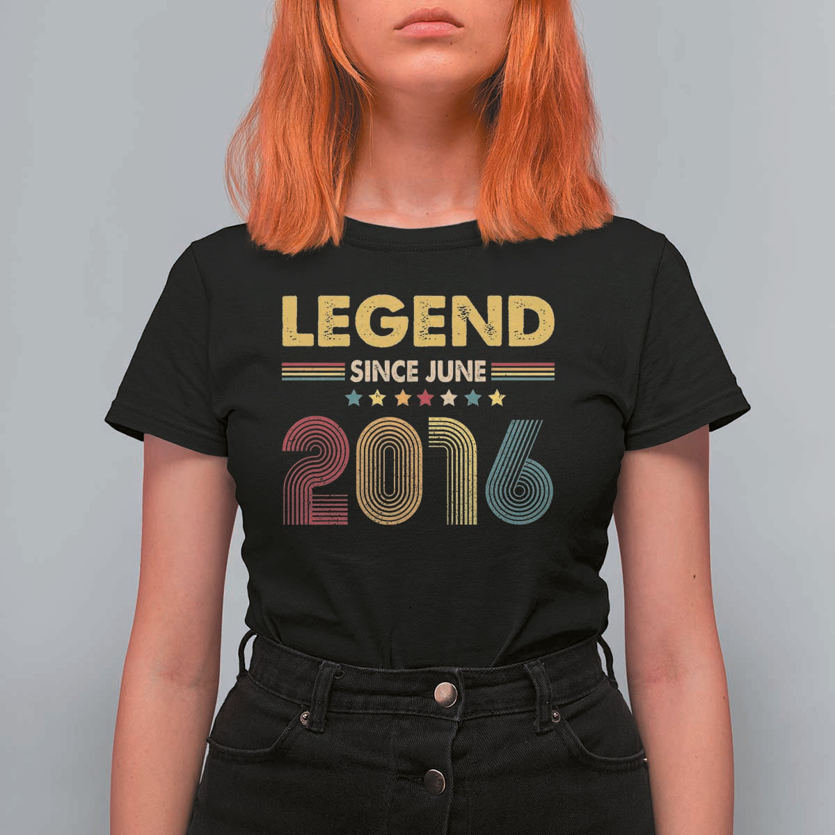 June 10th Birthday T Shirt For Women Legends Since June 2016 Retro Bday
