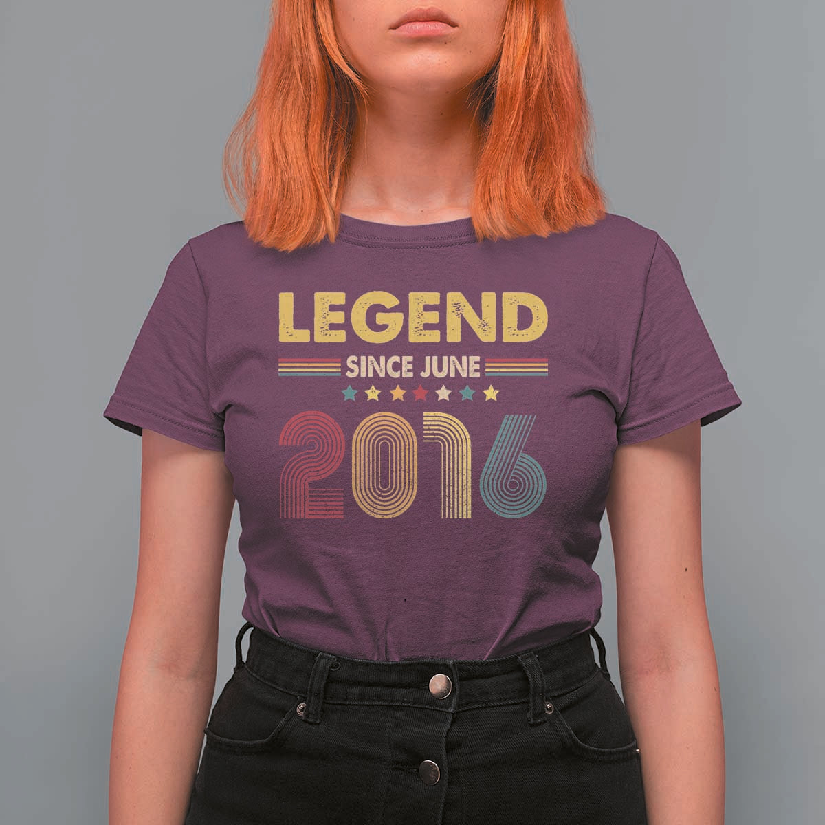June 10th Birthday T Shirt For Women Legends Since June 2016 Retro Bday