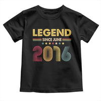 June 10th Birthday Toddler T Shirt Legends Since June 2016 Retro Bday