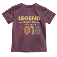 June 10th Birthday Toddler T Shirt Legends Since June 2016 Retro Bday