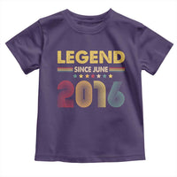 June 10th Birthday Toddler T Shirt Legends Since June 2016 Retro Bday