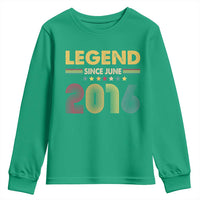June 10th Birthday Youth Sweatshirt Legends Since June 2016 Retro Bday