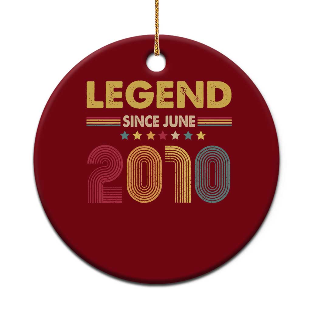 June 16th Birthday Ceramic Ornament Legends Since June 2010 Retro Bday