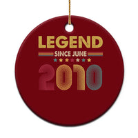 June 16th Birthday Ceramic Ornament Legends Since June 2010 Retro Bday