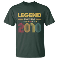 June 16th Birthday T Shirt Legends Since June 2010 Retro Bday