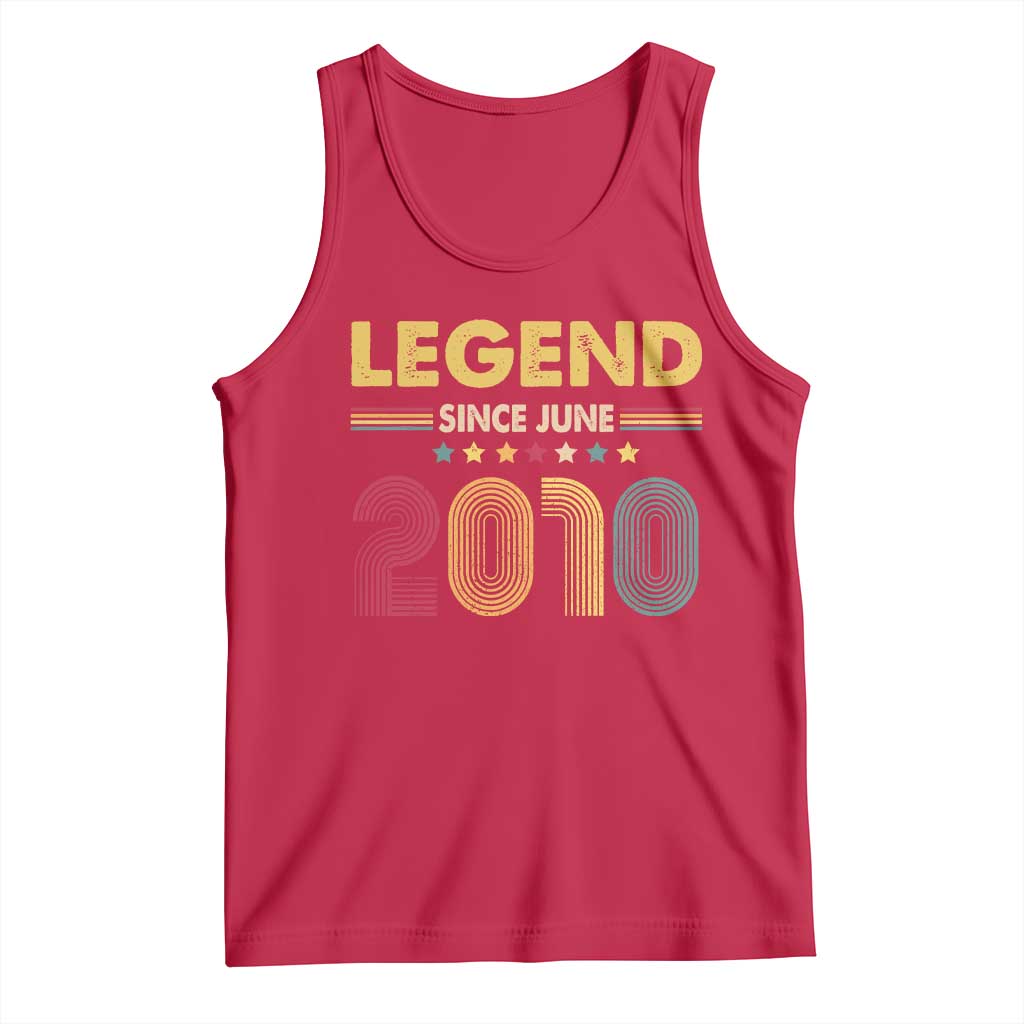 June 16th Birthday Tank Top Legends Since June 2010 Retro Bday