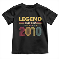 June 16th Birthday Toddler T Shirt Legends Since June 2010 Retro Bday