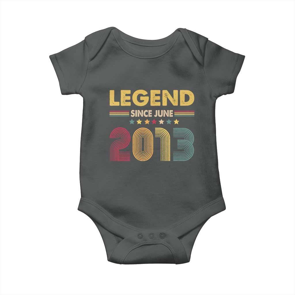 June 13th Birthday Baby Onesie Legends Since June 2013 Retro Bday