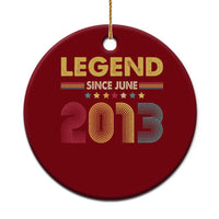 June 13th Birthday Ceramic Ornament Legends Since June 2013 Retro Bday