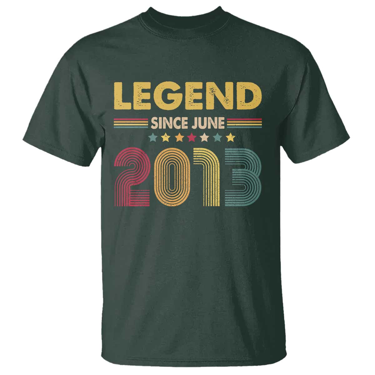 June 13th Birthday T Shirt Legends Since June 2013 Retro Bday