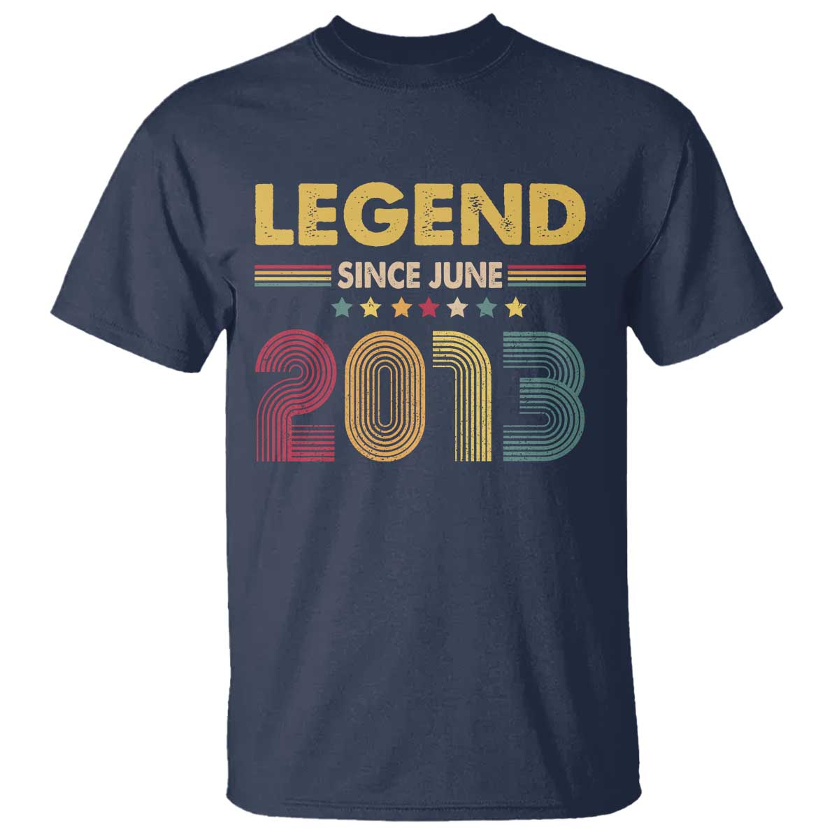 June 13th Birthday T Shirt Legends Since June 2013 Retro Bday