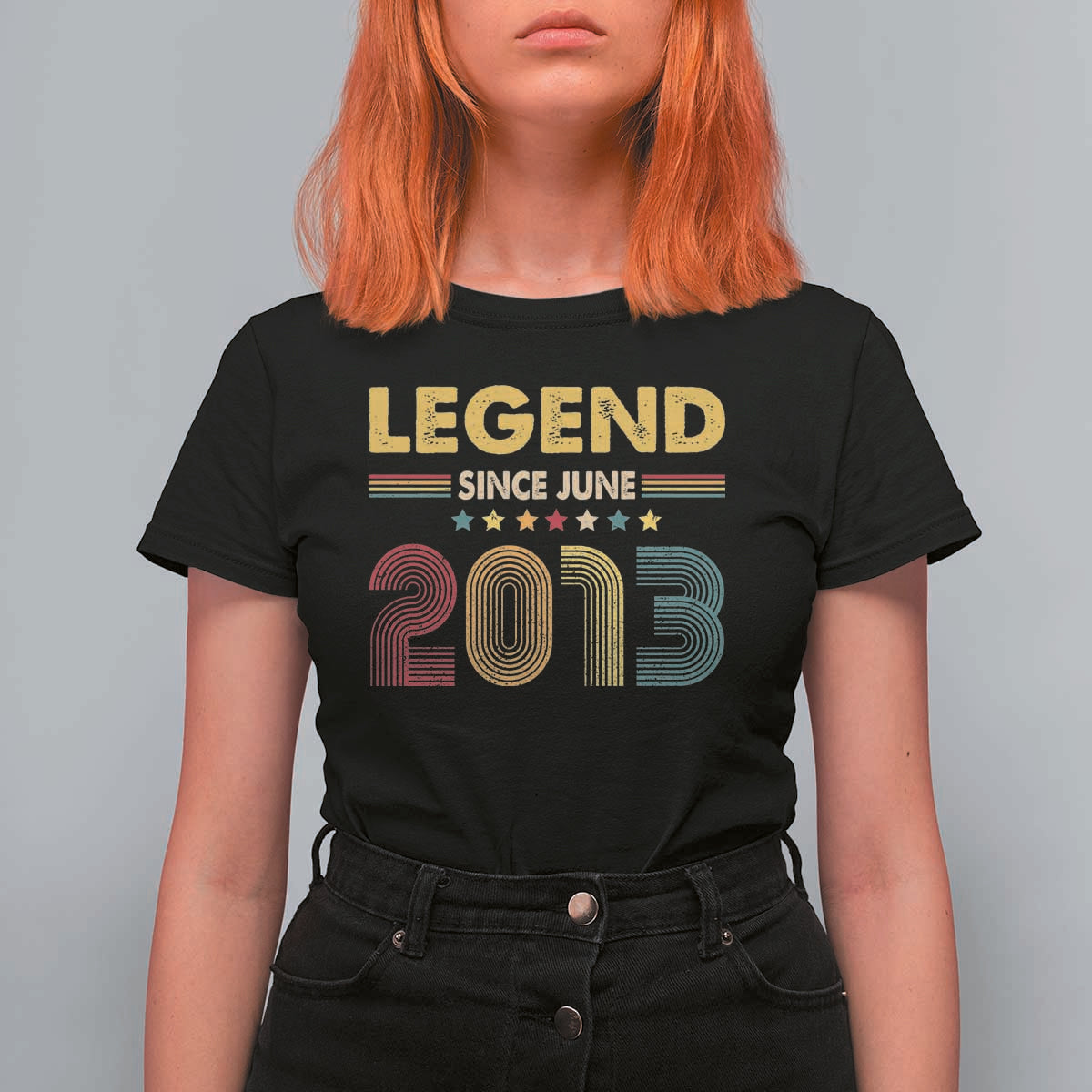 June 13th Birthday T Shirt For Women Legends Since June 2013 Retro Bday