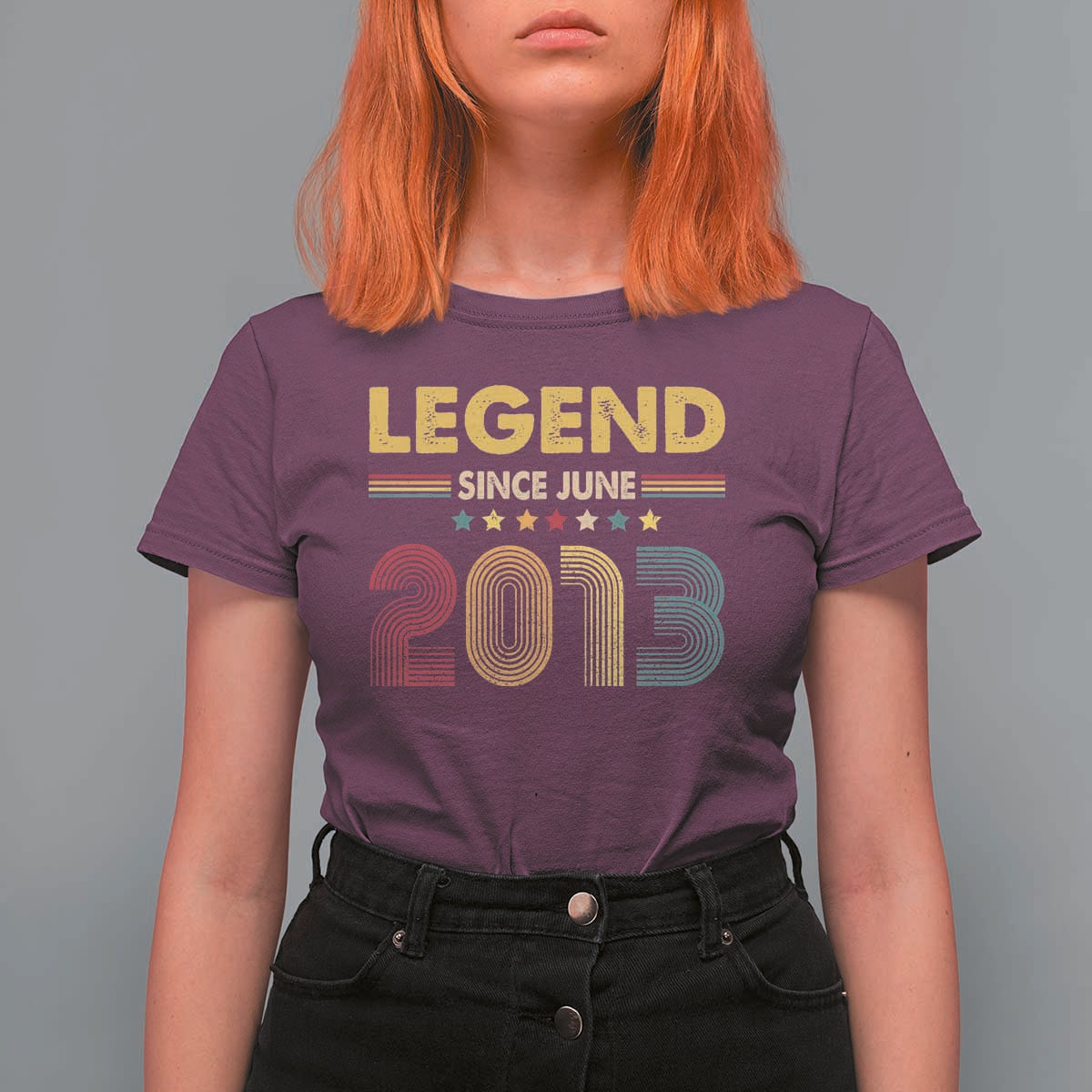 June 13th Birthday T Shirt For Women Legends Since June 2013 Retro Bday