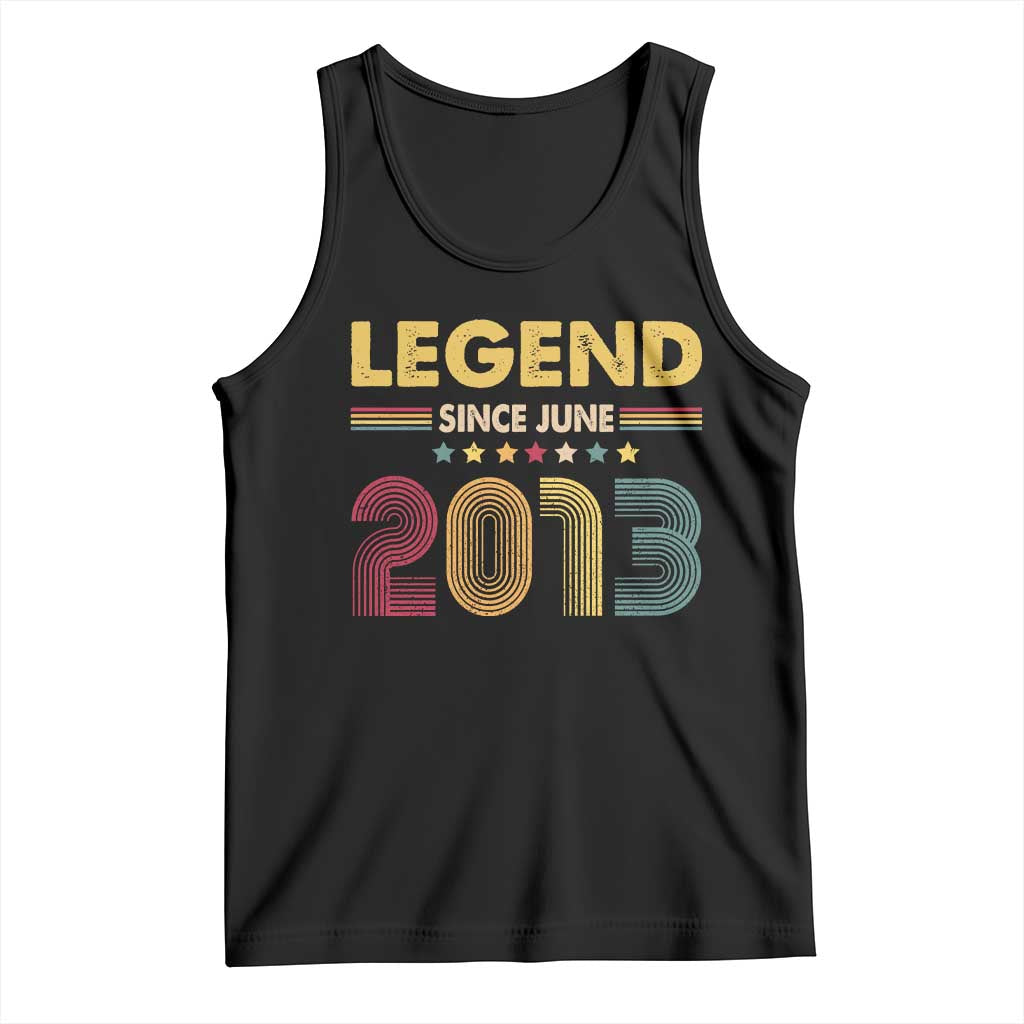 June 13th Birthday Tank Top Legends Since June 2013 Retro Bday
