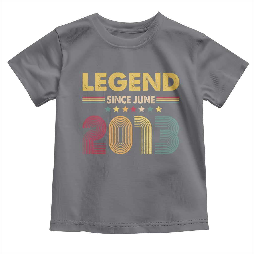 June 13th Birthday Toddler T Shirt Legends Since June 2013 Retro Bday