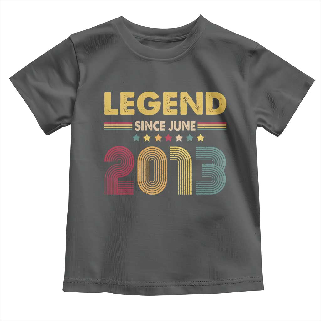 June 13th Birthday Toddler T Shirt Legends Since June 2013 Retro Bday