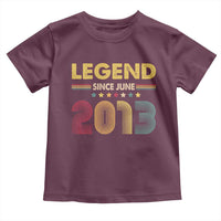June 13th Birthday Toddler T Shirt Legends Since June 2013 Retro Bday