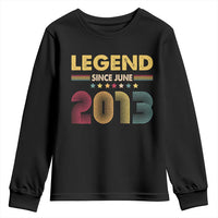 June 13th Birthday Youth Sweatshirt Legends Since June 2013 Retro Bday
