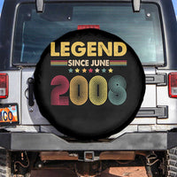 June 18th Birthday Spare Tire Cover Legends Since June 2008 Retro Bday