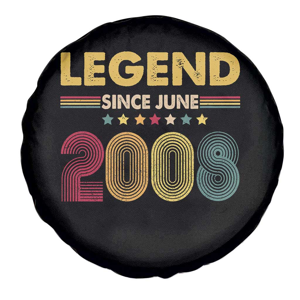 June 18th Birthday Spare Tire Cover Legends Since June 2008 Retro Bday