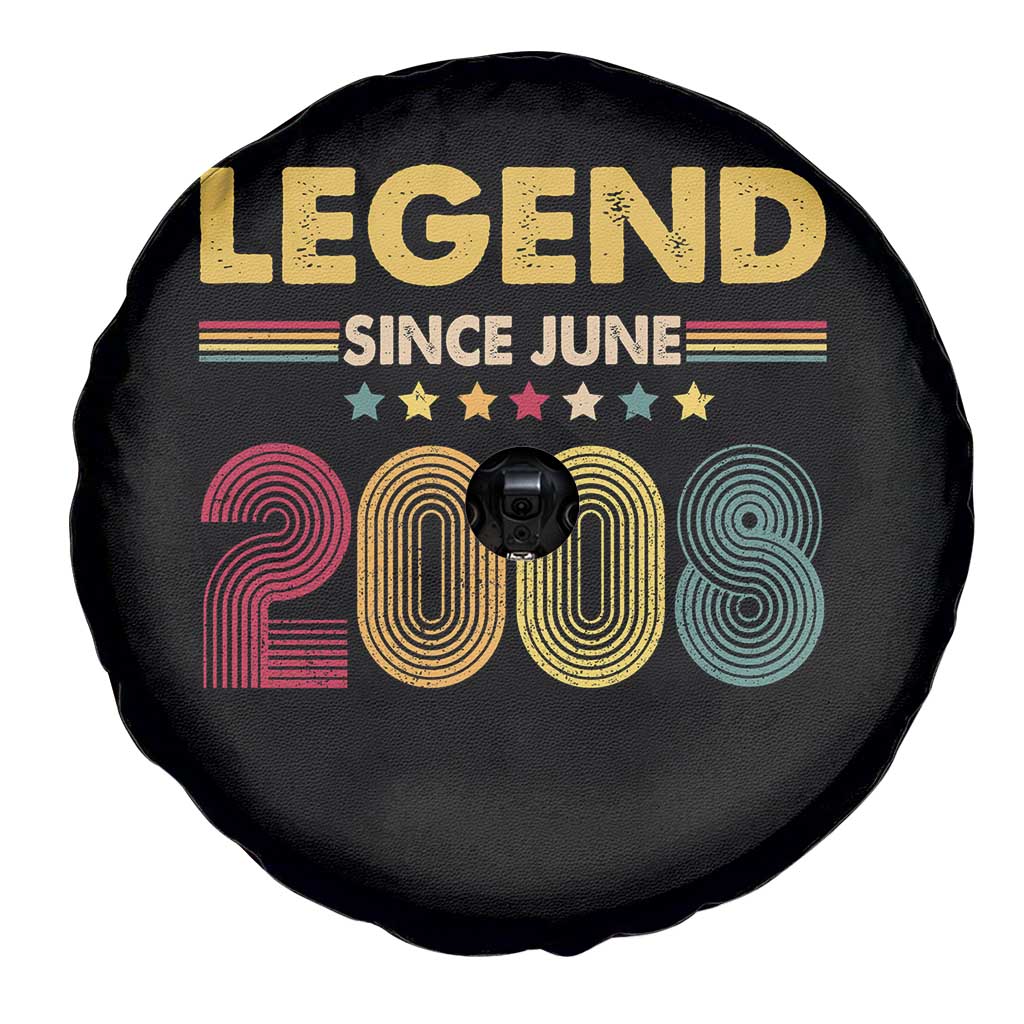June 18th Birthday Spare Tire Cover Legends Since June 2008 Retro Bday
