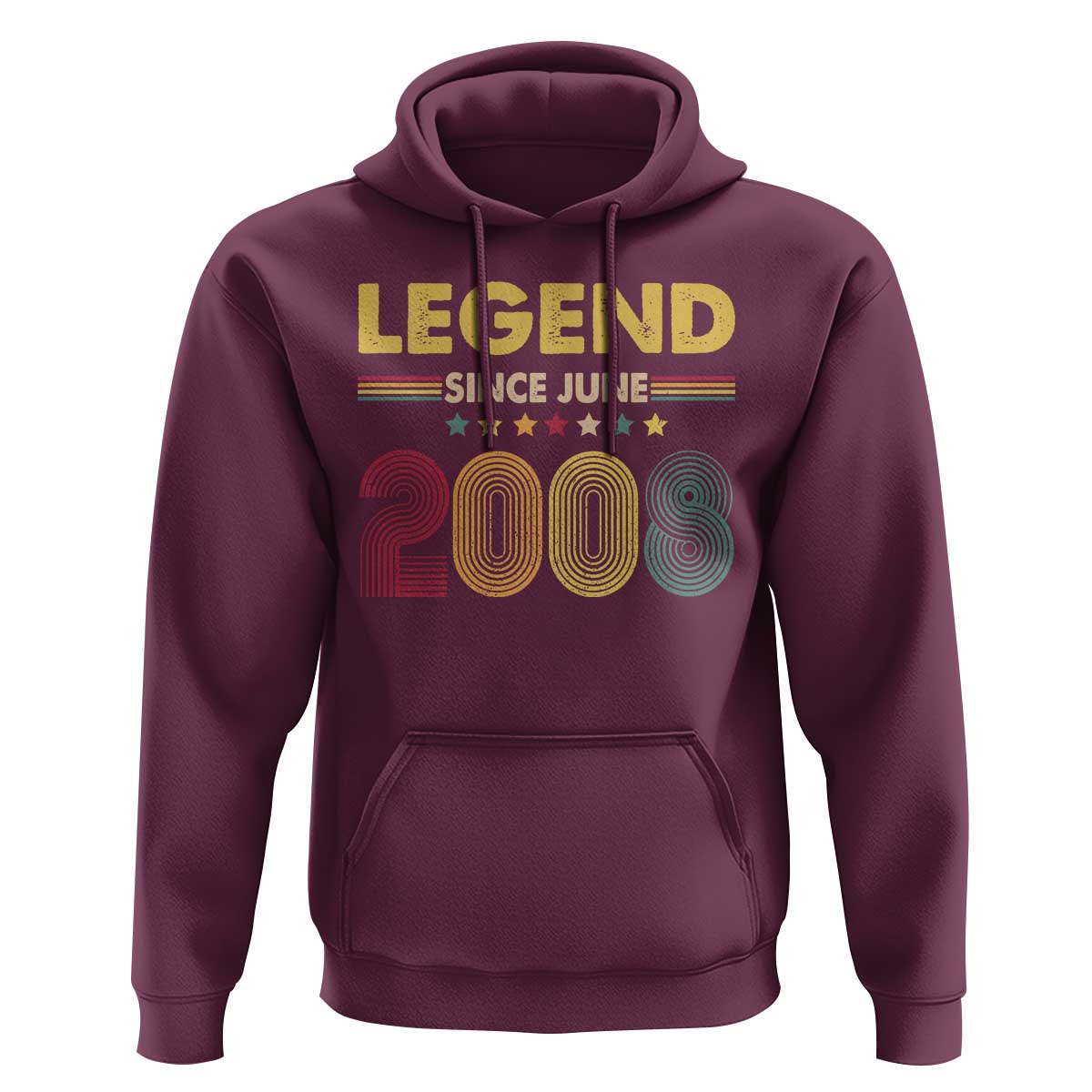 June 18th Birthday Hoodie Legends Since June 2008 Retro Bday