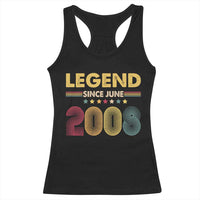June 18th Birthday Racerback Tank Top Legends Since June 2008 Retro Bday