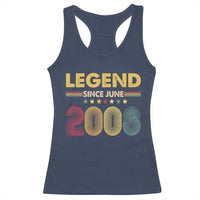 June 18th Birthday Racerback Tank Top Legends Since June 2008 Retro Bday