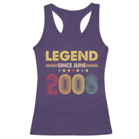 June 18th Birthday Racerback Tank Top Legends Since June 2008 Retro Bday