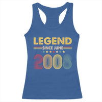 June 18th Birthday Racerback Tank Top Legends Since June 2008 Retro Bday