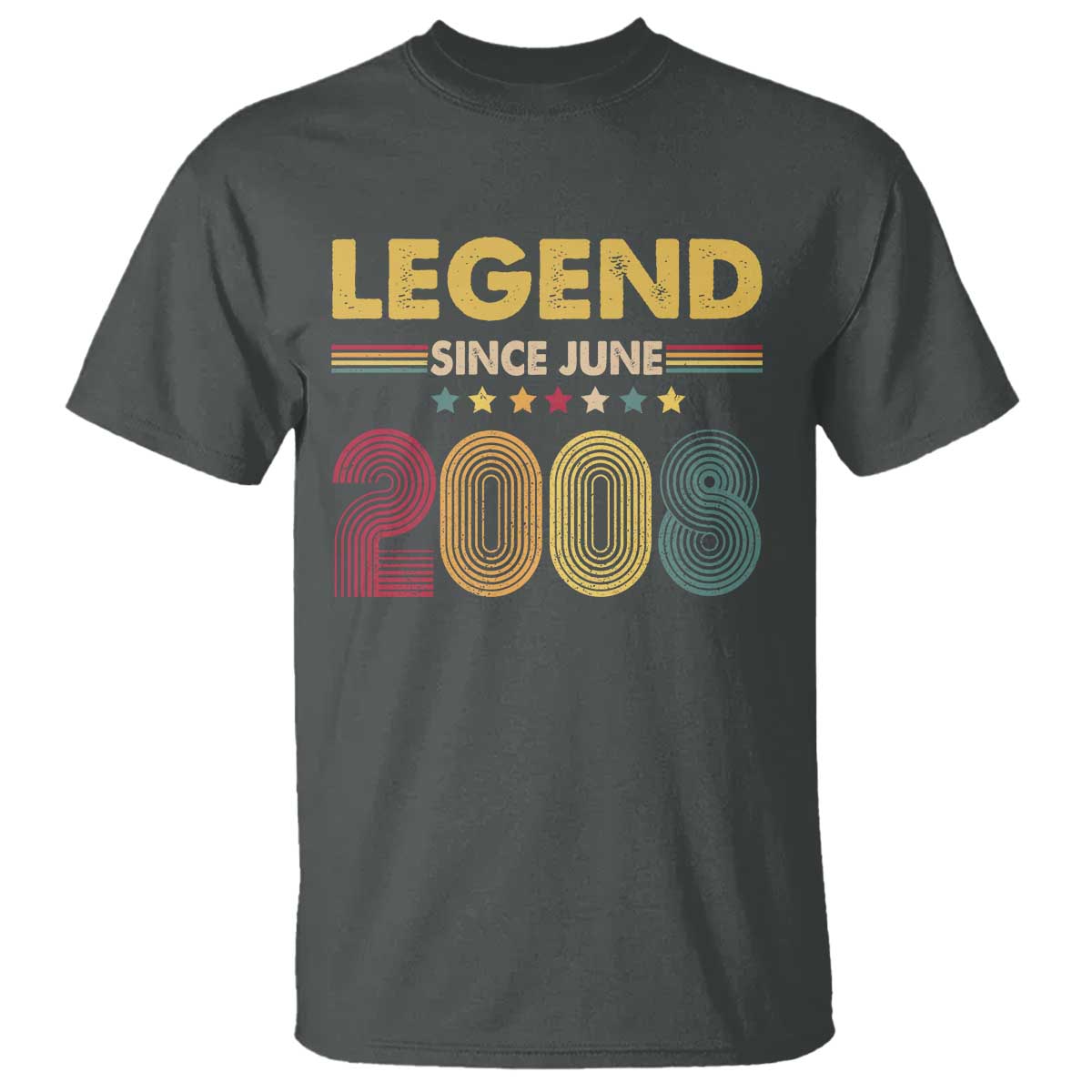 June 18th Birthday T Shirt Legends Since June 2008 Retro Bday