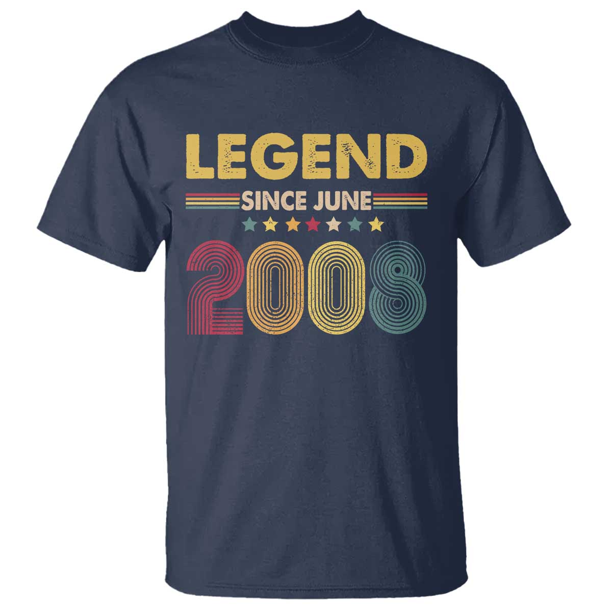 June 18th Birthday T Shirt Legends Since June 2008 Retro Bday