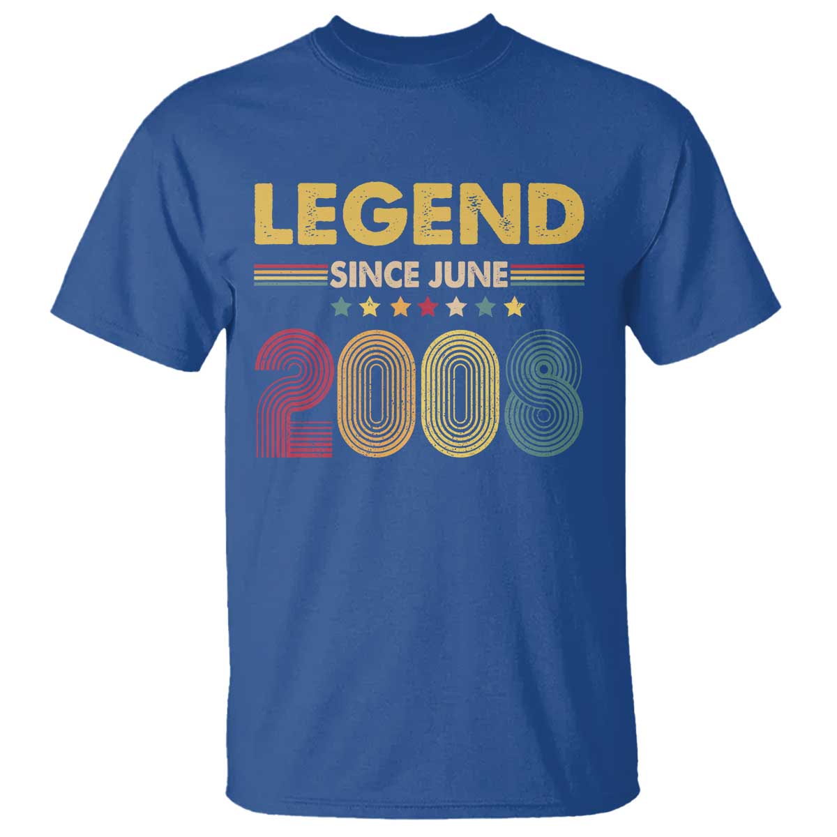 June 18th Birthday T Shirt Legends Since June 2008 Retro Bday