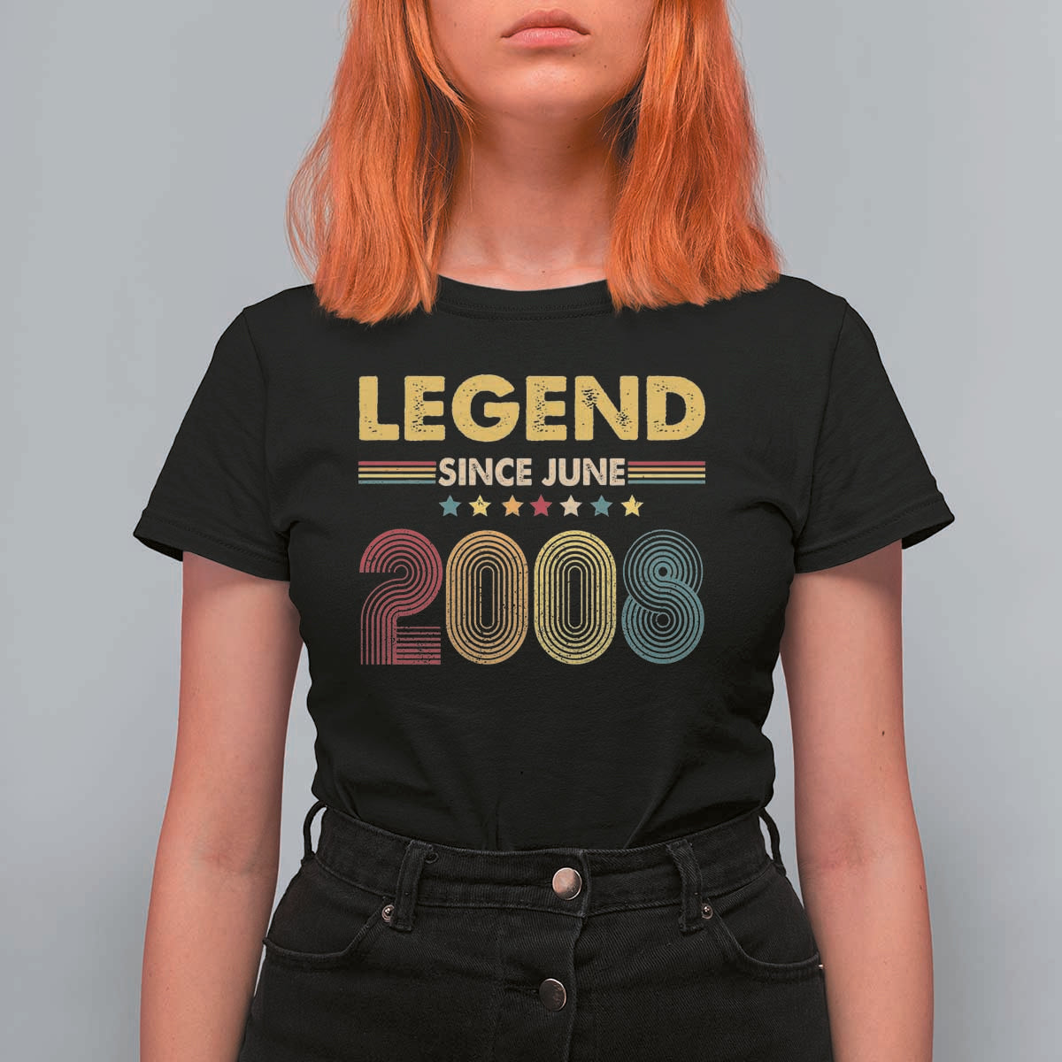 June 18th Birthday T Shirt For Women Legends Since June 2008 Retro Bday