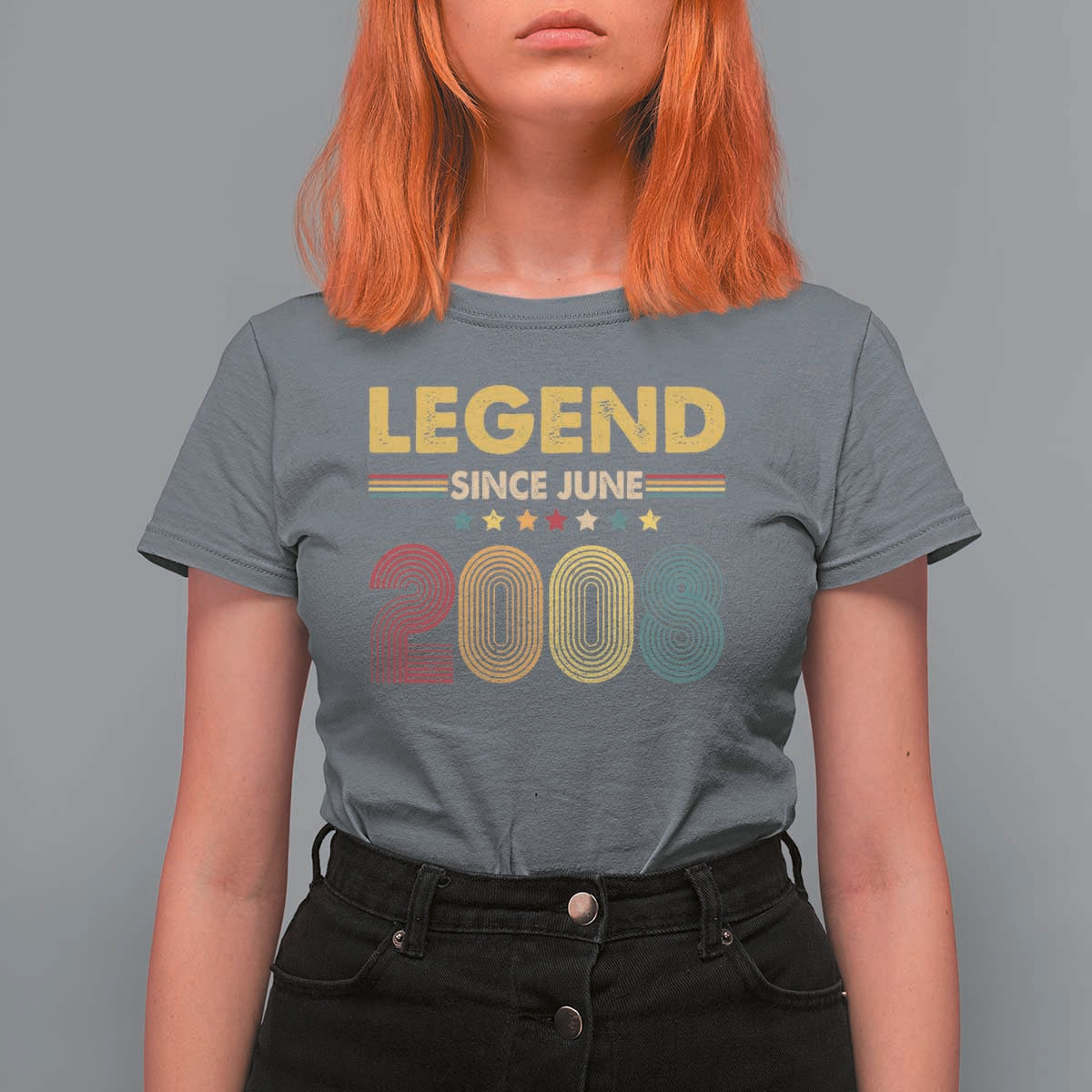 June 18th Birthday T Shirt For Women Legends Since June 2008 Retro Bday