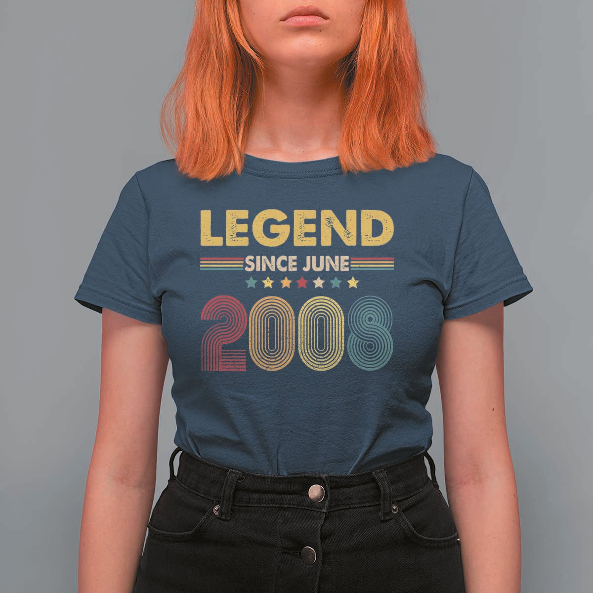 June 18th Birthday T Shirt For Women Legends Since June 2008 Retro Bday