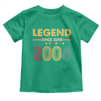June 18th Birthday Toddler T Shirt Legends Since June 2008 Retro Bday