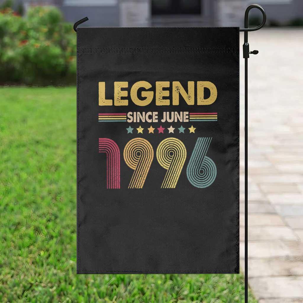 June 30th Birthday Garden Flag Legends Since June 1996 Retro Bday