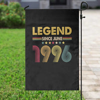 June 30th Birthday Garden Flag Legends Since June 1996 Retro Bday