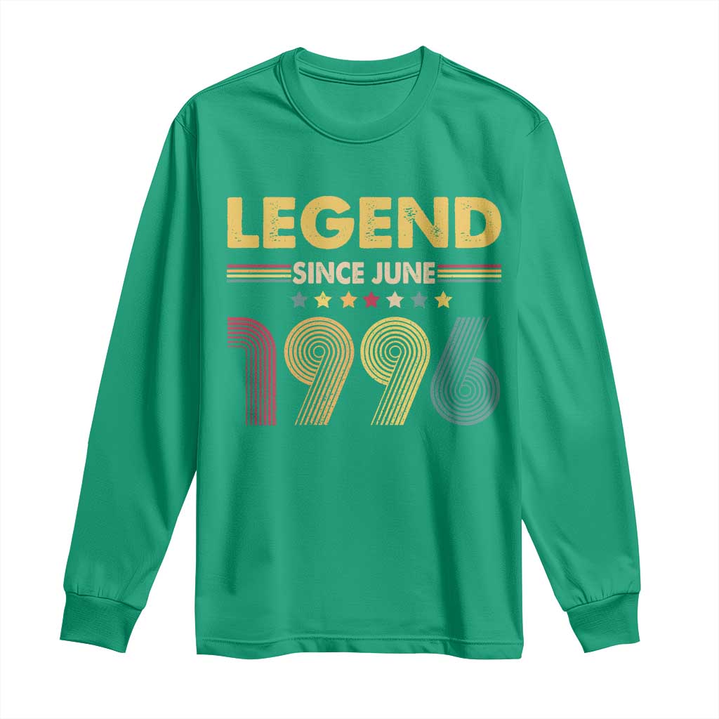 June 30th Birthday Long Sleeve Shirt Legends Since June 1996 Retro Bday