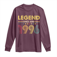 June 30th Birthday Long Sleeve Shirt Legends Since June 1996 Retro Bday