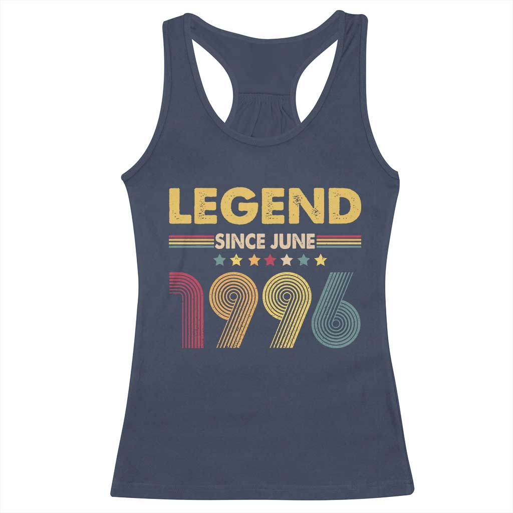 June 30th Birthday Racerback Tank Top Legends Since June 1996 Retro Bday