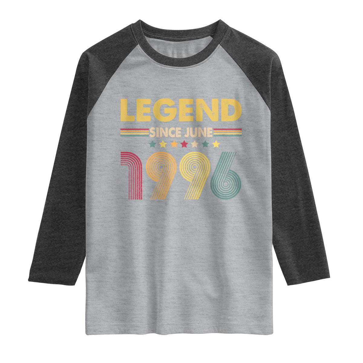 June 30th Birthday Raglan Shirt Legends Since June 1996 Retro Bday