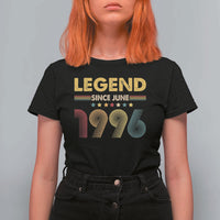 June 30th Birthday T Shirt For Women Legends Since June 1996 Retro Bday